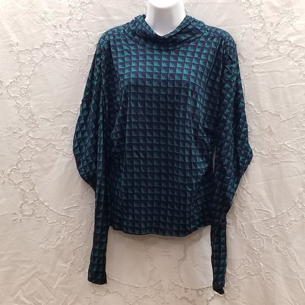 Vintage 70's geometric longsleeve knit shirt